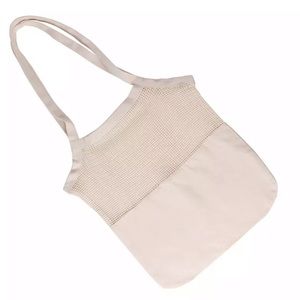 🌸HP mesh net Multi-use bag shopping grocery beach cream cotton